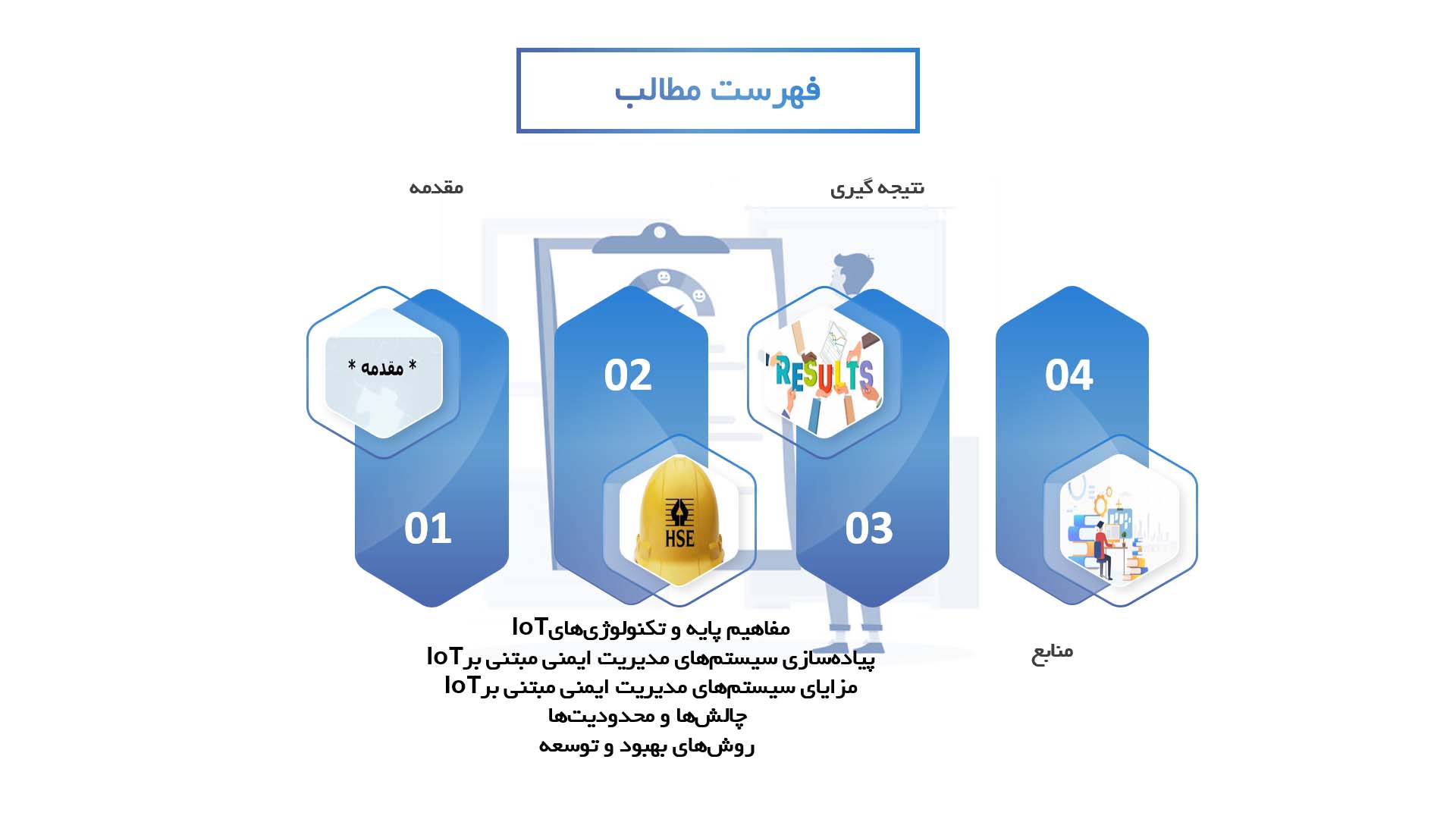 پاورپوینت در مورد سیستم‌های مدیریت ایمنی مبتنی بر اینترنت اشیا (IoT)